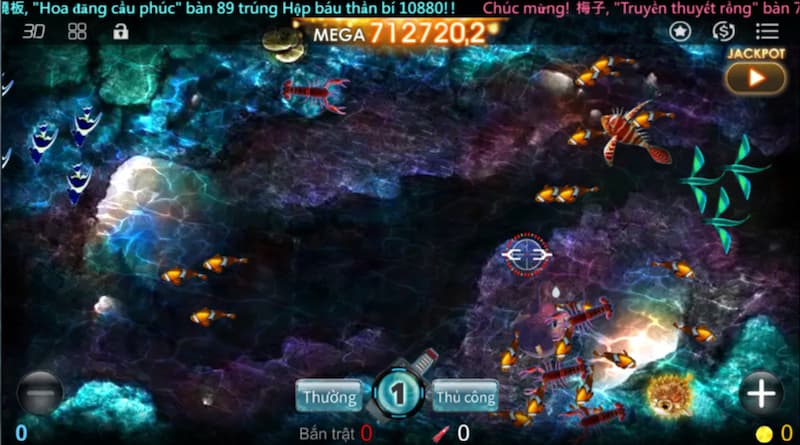 Bắn Cá Kubet - Cơ Hội Săn Thưởng Cực Hấp Dẫn 2 Giao diện sống động của game bắn cá tại Kubet